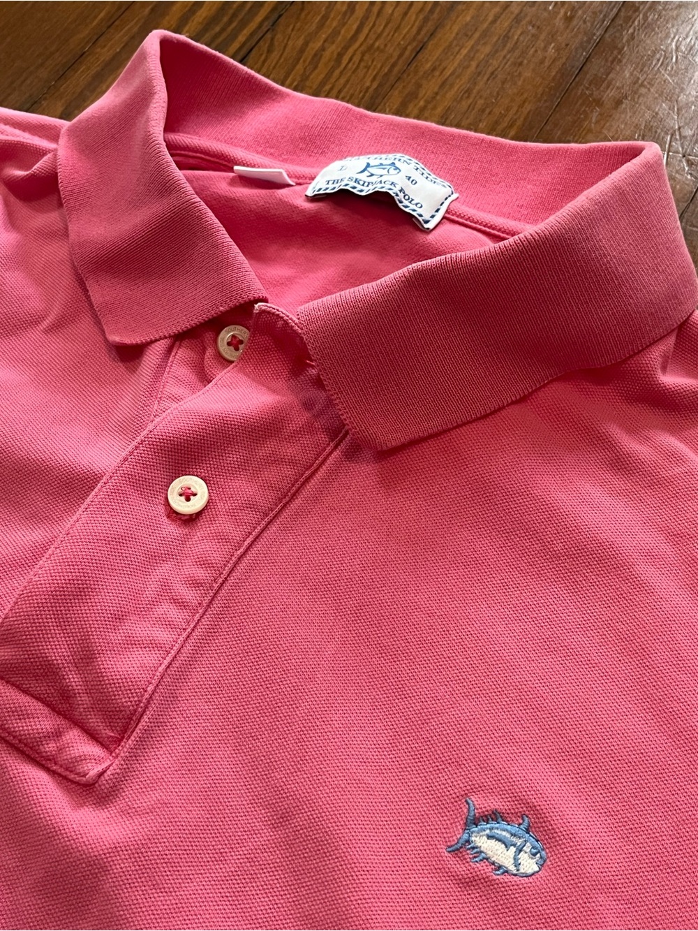 Southern Tide The Skipjack Polo Mens Large Coral Pink Cotton Stretch - Picture 1 of 5